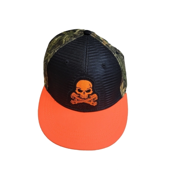 Grave Digger trucker hat Men's orange and black - Picture 1 of 9